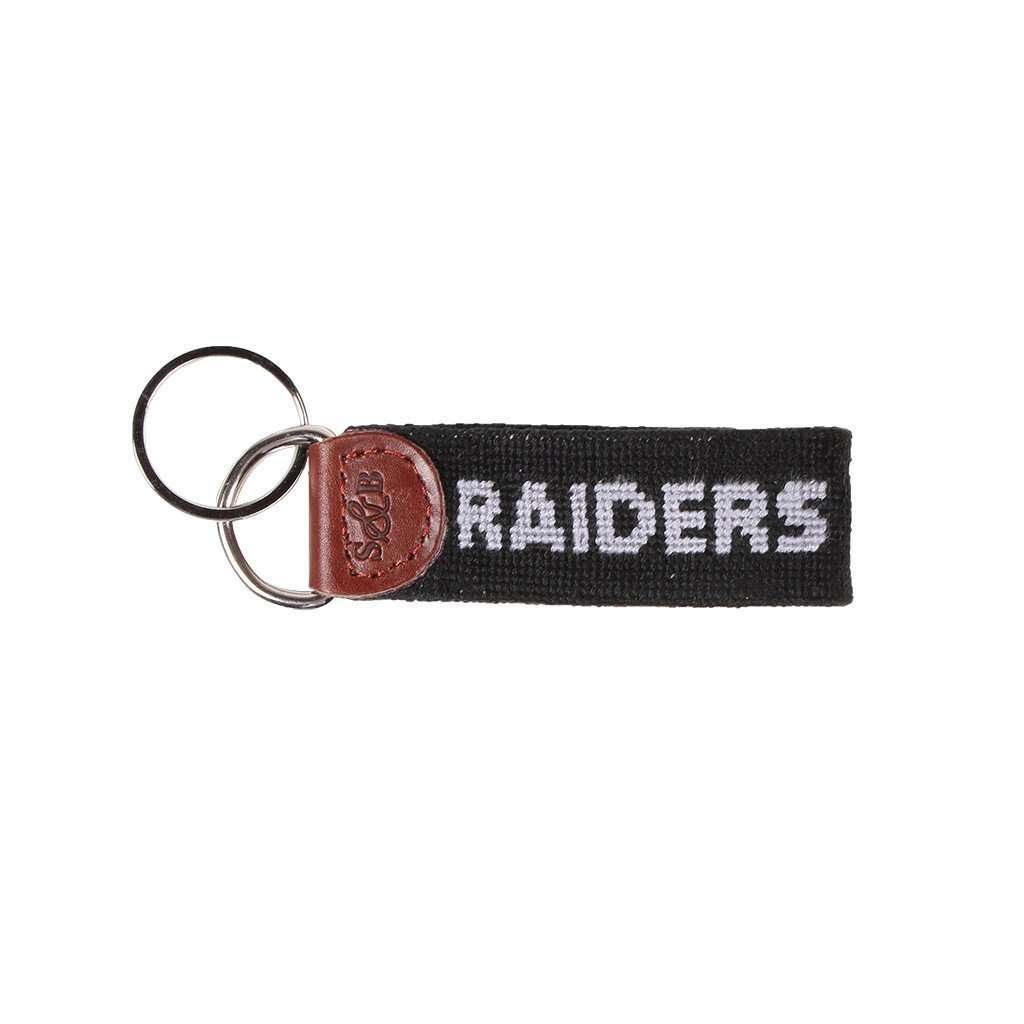 Oakland Raiders Needlepoint Key Fob by Smathers & Branson - Country Club Prep