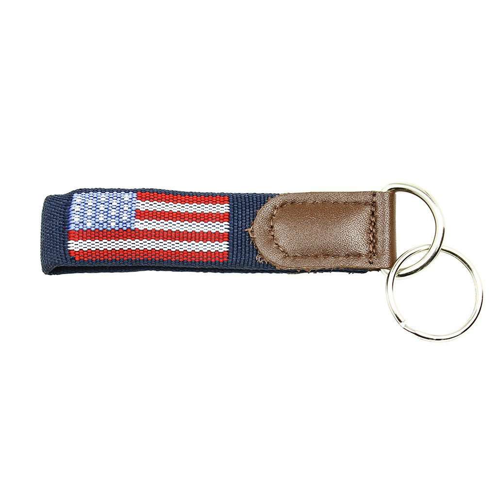 Old Glory  Key Fob in Blue by 39th Parallel - Country Club Prep