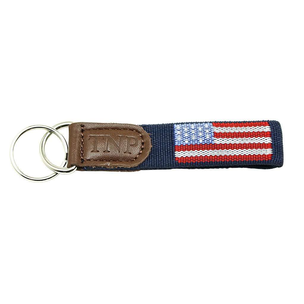 Old Glory  Key Fob in Blue by 39th Parallel - Country Club Prep