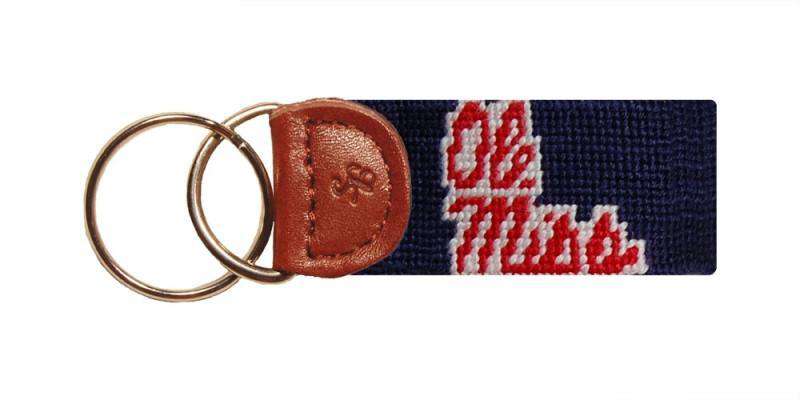 Ole Miss Needlepoint Key Fob by Smathers & Branson - Country Club Prep