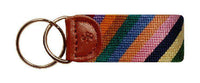 Parsons Stripe Needlepoint Key Fob by Smathers & Branson - Country Club Prep