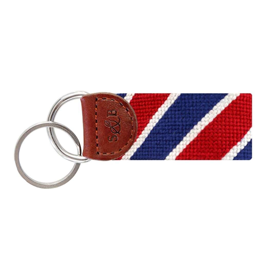 Patriotic Stripe Needlepoint Key Fob by Smathers & Branson - Country Club Prep