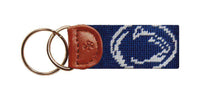 Penn State Needlepoint Key Fob in Navy by Smathers & Branson - Country Club Prep
