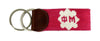 Phi Mu Needlepoint Key Fob in Pink by Smathers & Branson - Country Club Prep