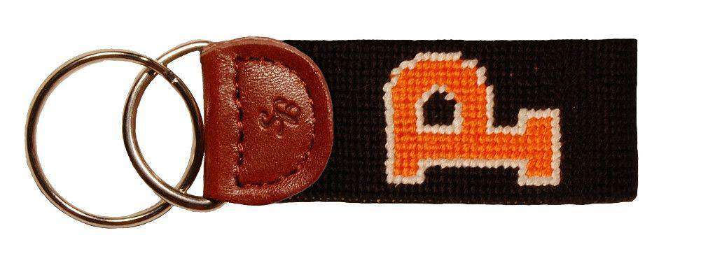 Princeton Needlepoint Key Fob in Black by Smathers & Branson - Country Club Prep