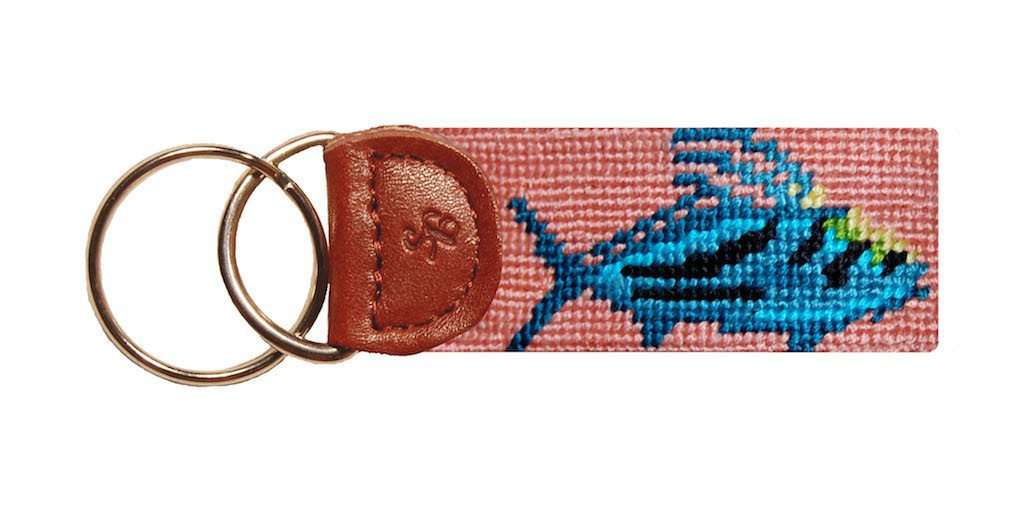 Roosterfish Needlepoint Key Fob in Bermuda Sand by Smathers & Branson - Country Club Prep