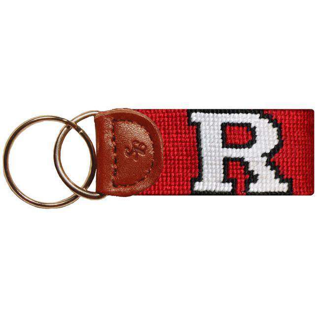 Rutgers Needlepoint Key Fob in Red by Smathers & Branson - Country Club Prep