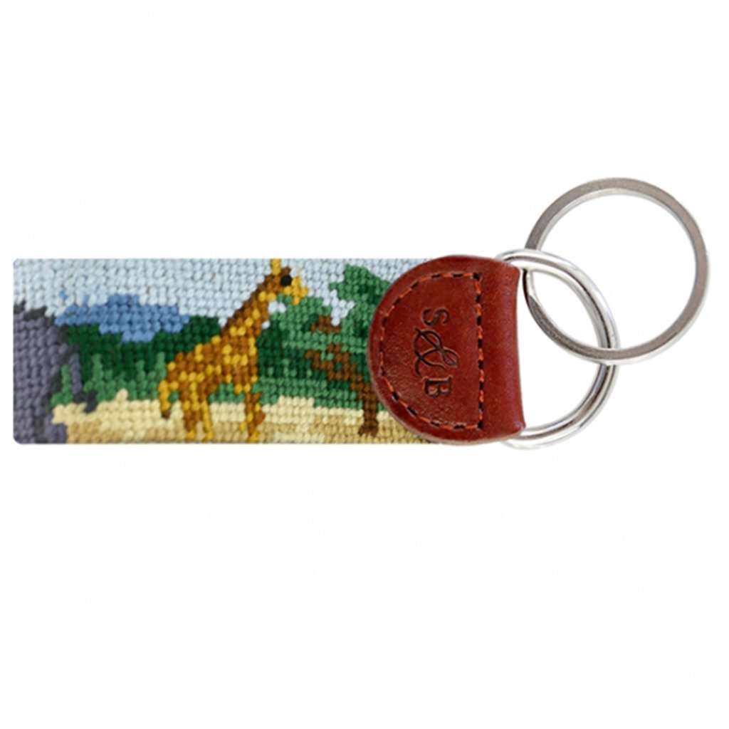 Safari Scene Needlepoint Key Fob by Smathers & Branson - Country Club Prep