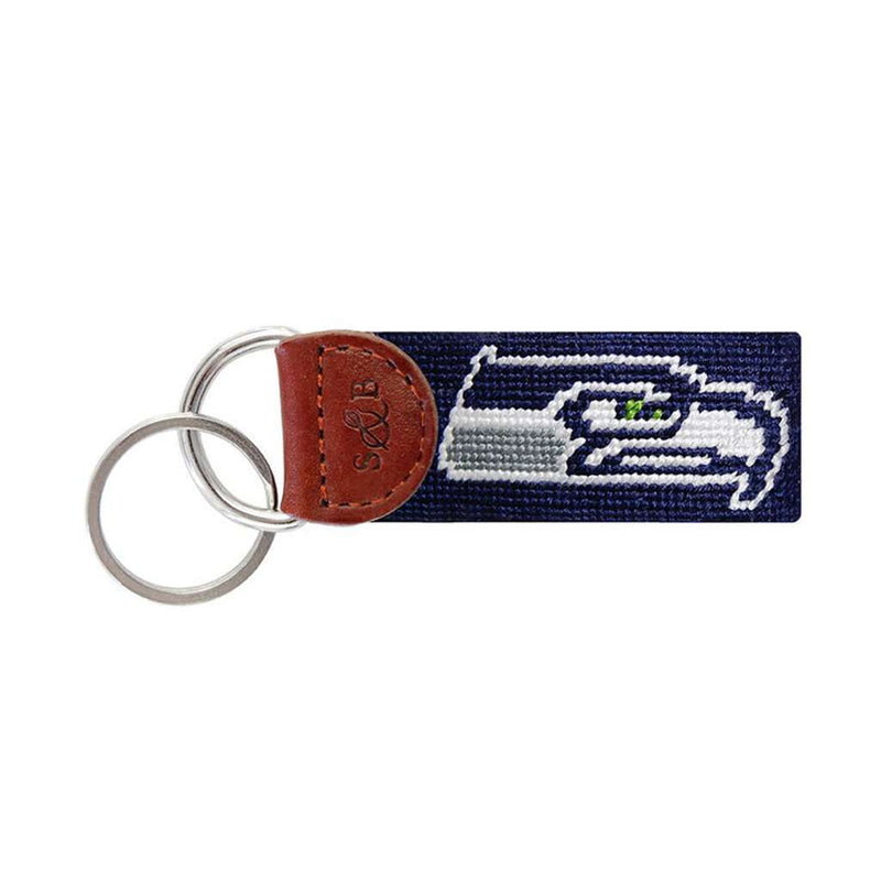 Seattle Seahawks Needlepoint Key Fob by Smathers & Branson - Country Club Prep