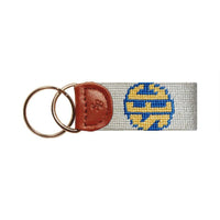 SEC Needlepoint Key Fob in Natural by Smathers & Branson - Country Club Prep