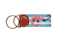 Shrimp Boil Needlepoint Key Fob in Blue by Smathers & Branson - Country Club Prep