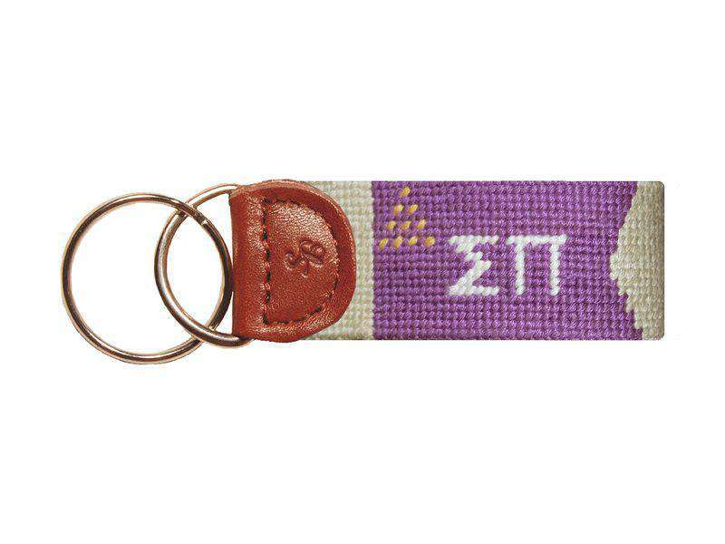 Sigma Pi Needlepoint Key Fob in Khaki by Smathers & Branson - Country Club Prep