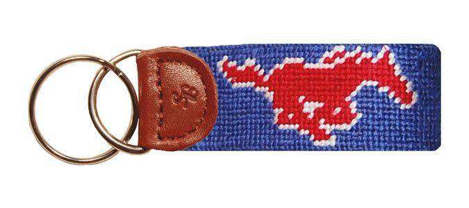 Southern Methodist University Key Fob in Blue by Smathers & Branson - Country Club Prep