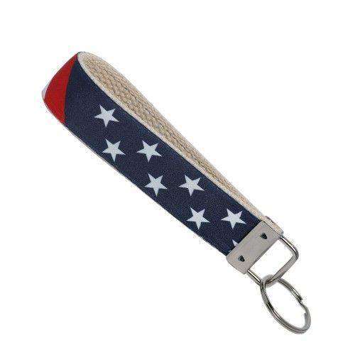Star Spangled Flag Key Fob in Red, White Blue by Sweaty Bands - Country Club Prep