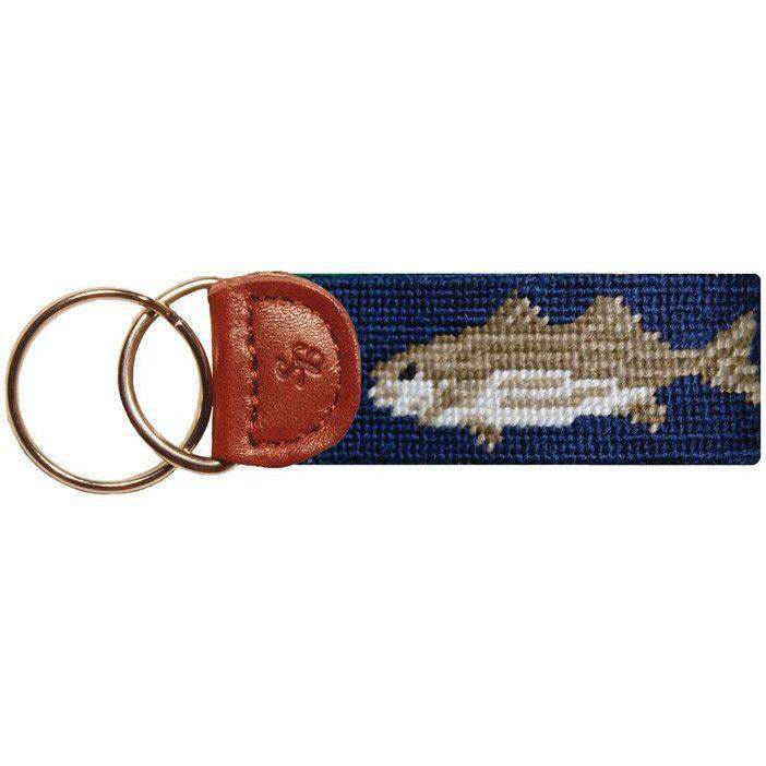 Striped Bass Key Fob in Navy by Smathers & Branson - Country Club Prep