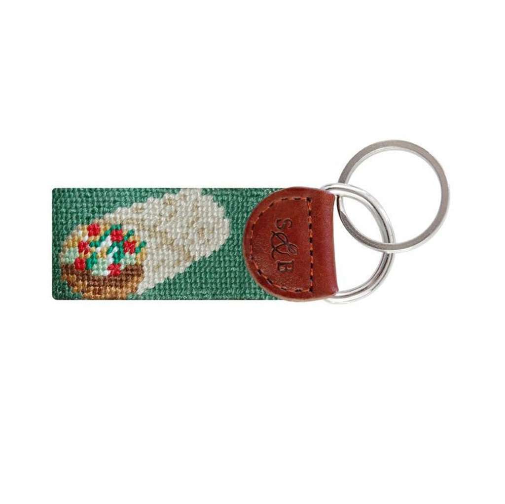 Tex Mex Needlepoint Key Fob in Sage by Smathers & Branson - Country Club Prep