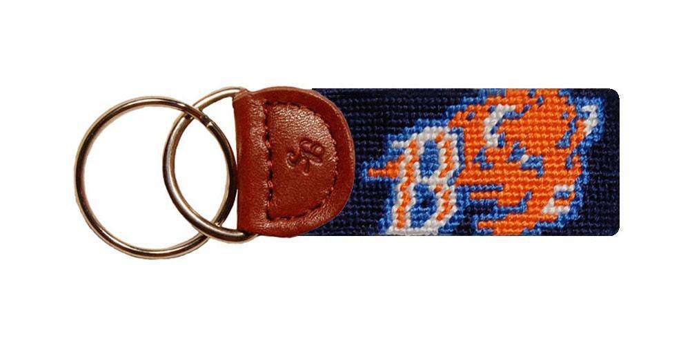The Bucknell University Needlepoint Key Fob in Navy by Smathers & Branson - Country Club Prep