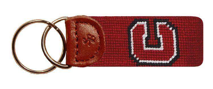 The Colgate University Needlepoint Key Fob in Maroon by Smathers & Branson - Country Club Prep