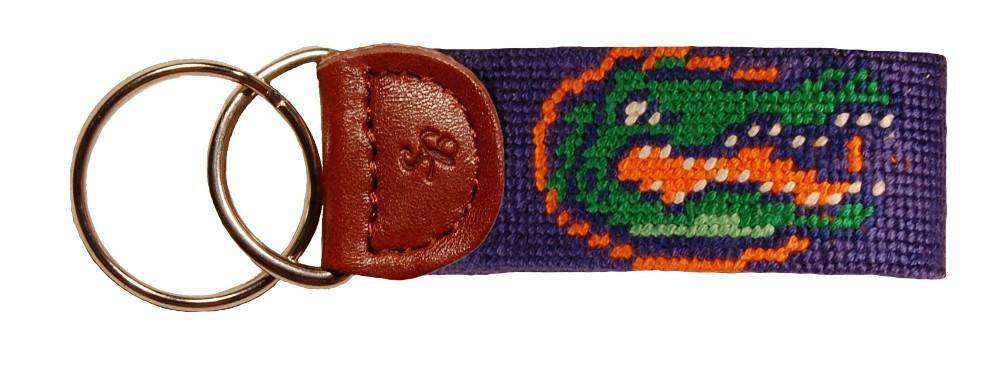 University of Florida Needlepoint Key Fob in Blue by Smathers & Branson - Country Club Prep