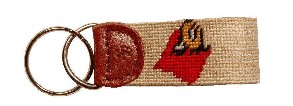 University of Louisville Needlepoint Key Fob in White by Smathers & Branson - Country Club Prep