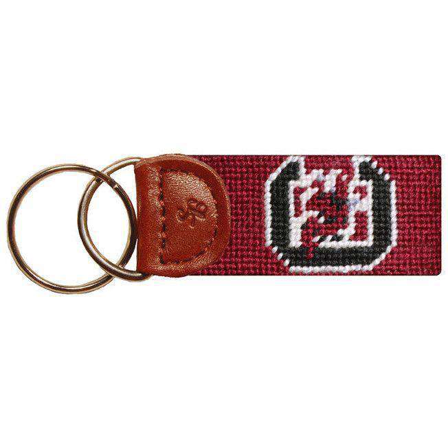 University of South Carolina Needlepoint Key Fob in Garnet by Smathers & Branson - Country Club Prep