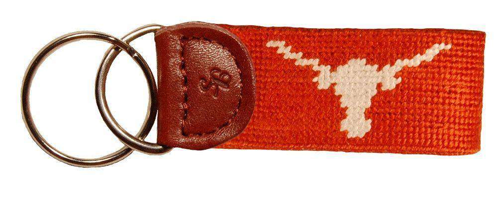 University of Texas Needlepoint Key Fob in Burnt Orange by Smathers & Branson - Country Club Prep