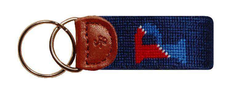 UPenn Needlepoint Key Fob in Navy by Smathers & Branson - Country Club Prep