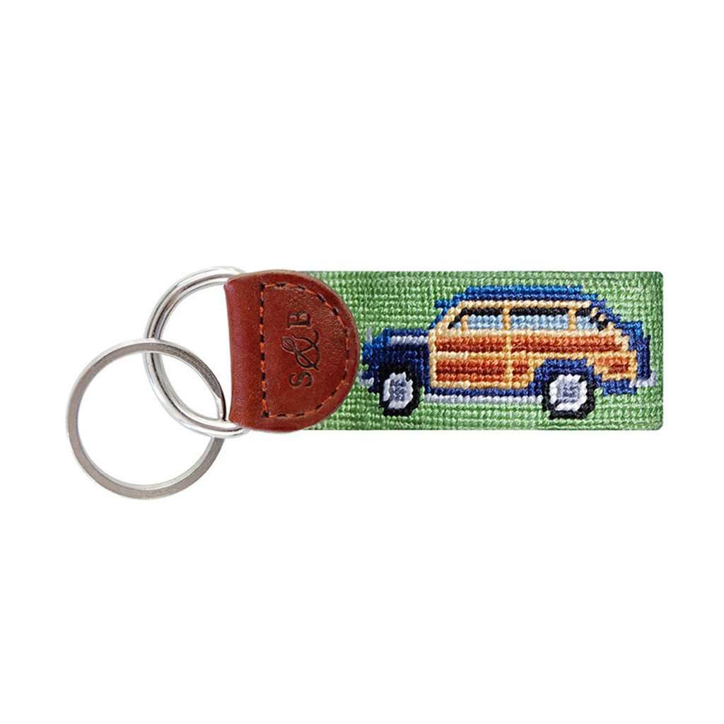 Woody Needlepoint Key Fob in Moss by Smathers & Branson - Country Club Prep