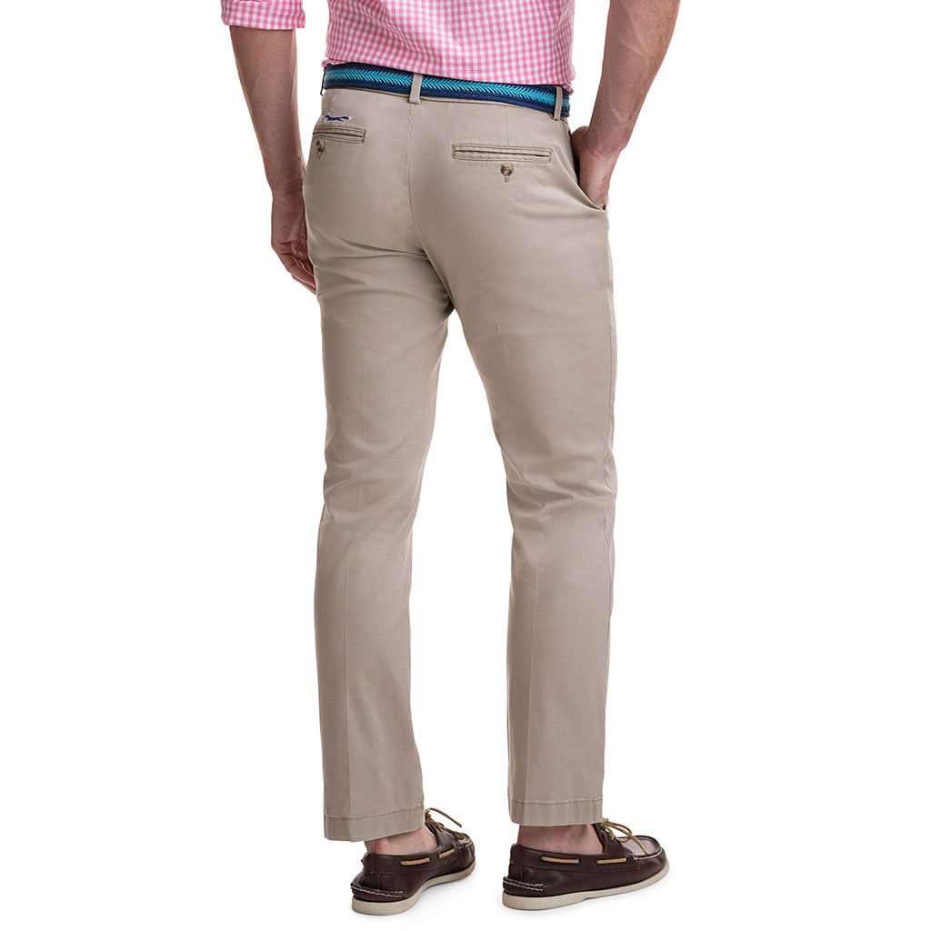 Stretch Breaker Pants in Khaki by Vineyard Vines - Country Club Prep