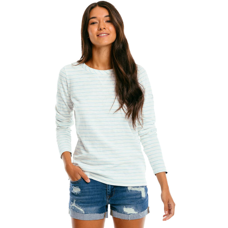 Kimmy Sun Farer Striped Crew Pullover by Southern Tide - Country Club Prep