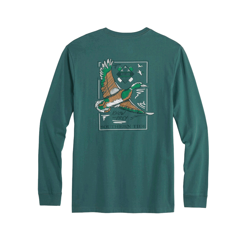 Know Your Prey Mallard Long Sleeve Tee Shirt by Southern Tide - Country Club Prep