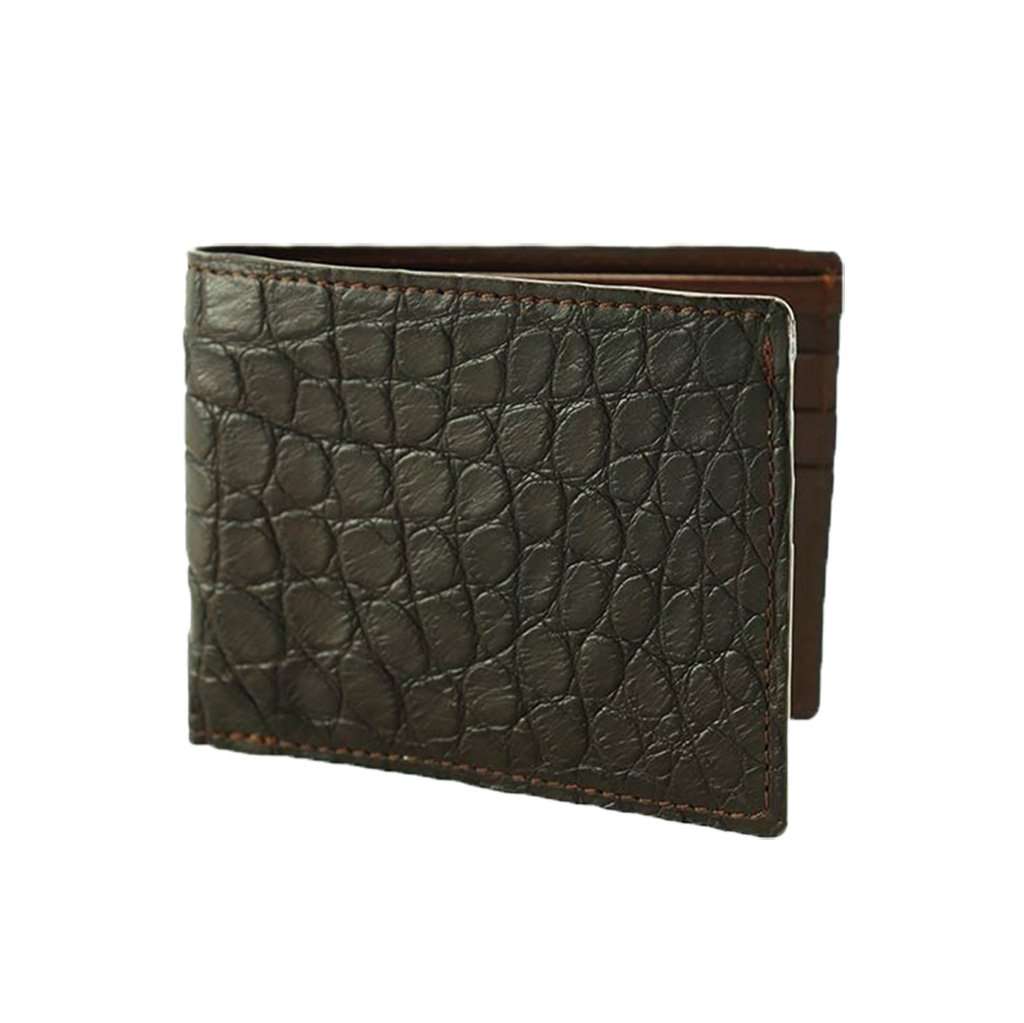 Lancaster Alligator Wallet in Briar Brown by TB Phelps - Country Club Prep