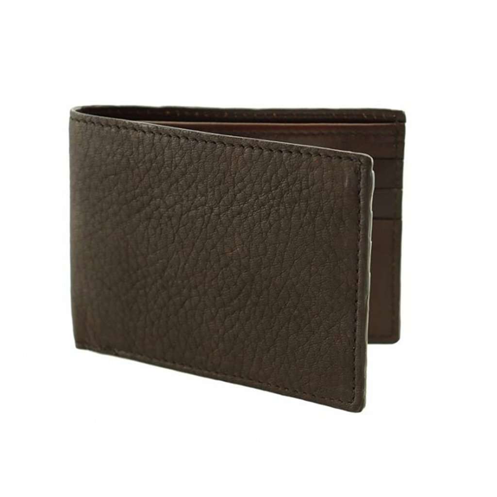 Lancaster Elkskin Wallet in Mahogany by TB Phelps - Country Club Prep