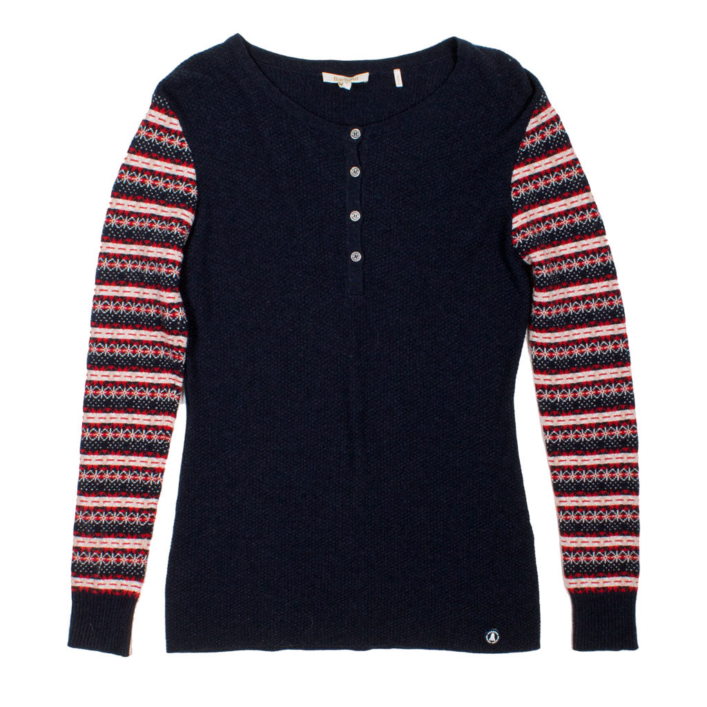 Landry Knit Fair Isle Thermal Henley by Barbour - Country Club Prep