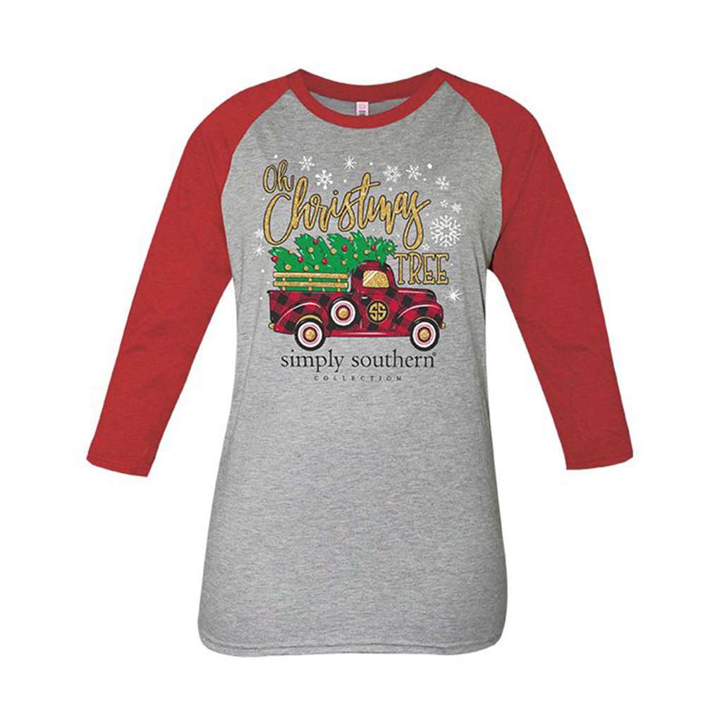 Long Sleeve Christmas Truck Tee by Simply Southern - Country Club Prep