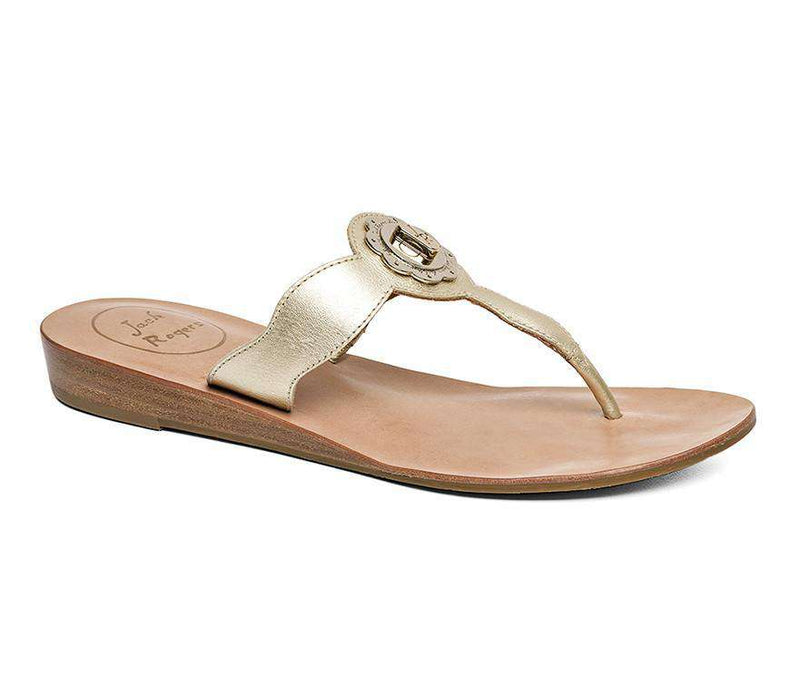 Larissa Sandal in Platinum by Jack Rogers - Country Club Prep