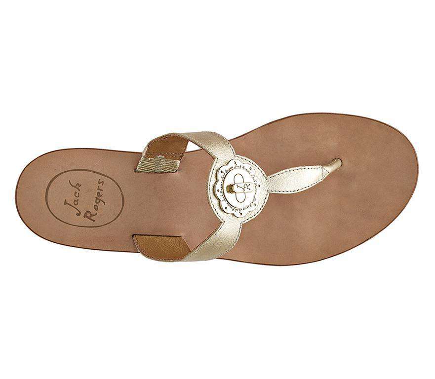 Larissa Sandal in Platinum by Jack Rogers - Country Club Prep