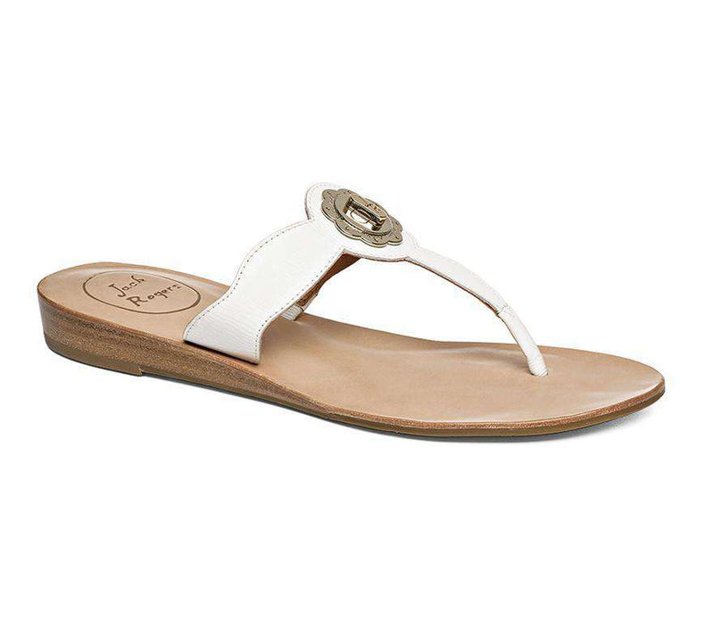 Larissa Sandal in White by Jack Rogers - Country Club Prep