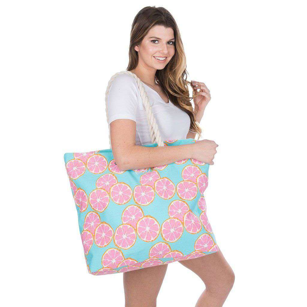 Beach Tote in Main Squeeze by Lauren James - Country Club Prep