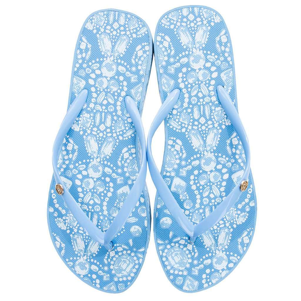 Printed Flip Flops in You're A Gem by Lauren James - Country Club Prep