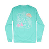 Dress Up Touchdowns Long Sleeve Tee Shirt in Seafoam by Lauren James - Country Club Prep