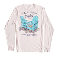 Fall Back Long Sleeve Tee in Ivory by Lauren James - Country Club Prep