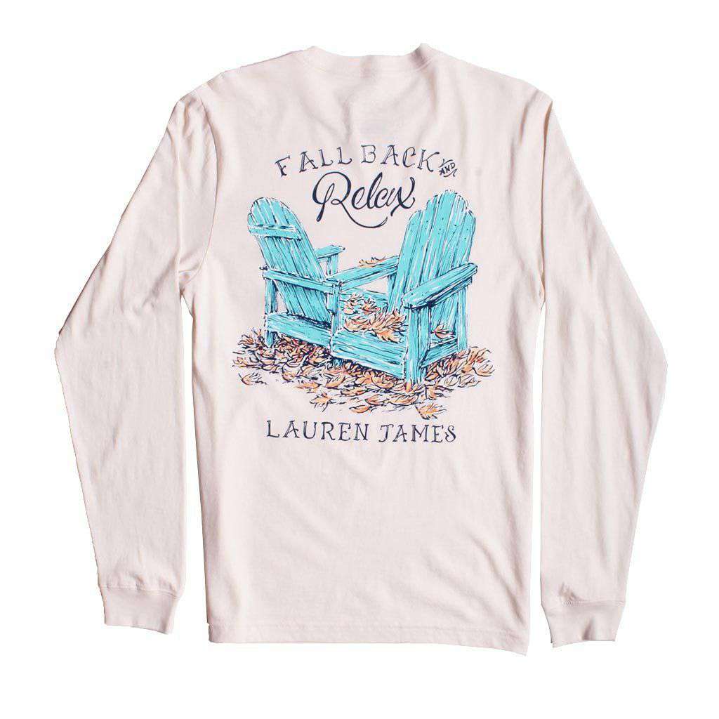 Fall Back Long Sleeve Tee in Ivory by Lauren James - Country Club Prep