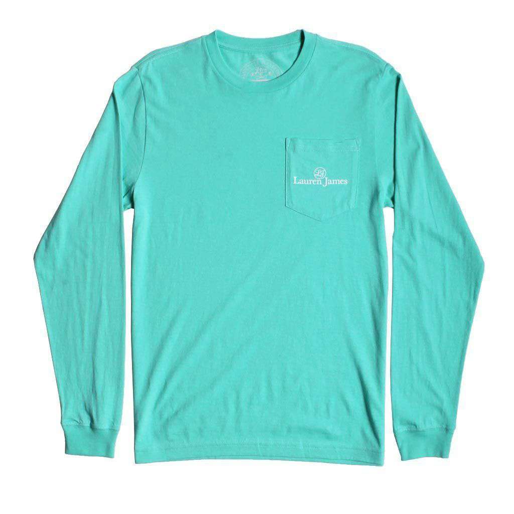 Crawfish Boil Long Sleeve Tee in Seafoam by Lauren James - Country Club Prep