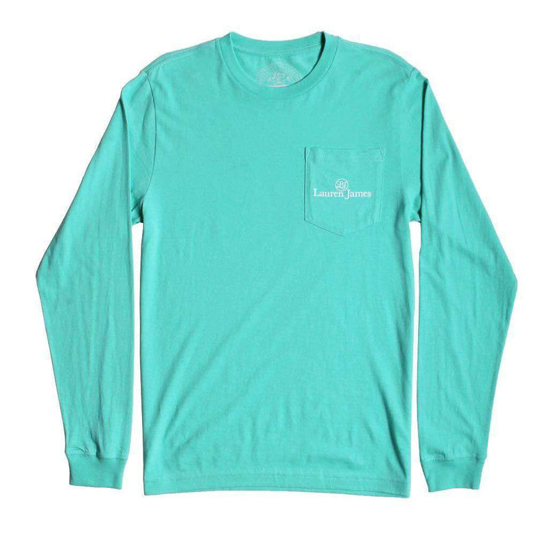 Crawfish Boil Long Sleeve Tee in Seafoam by Lauren James - Country Club Prep