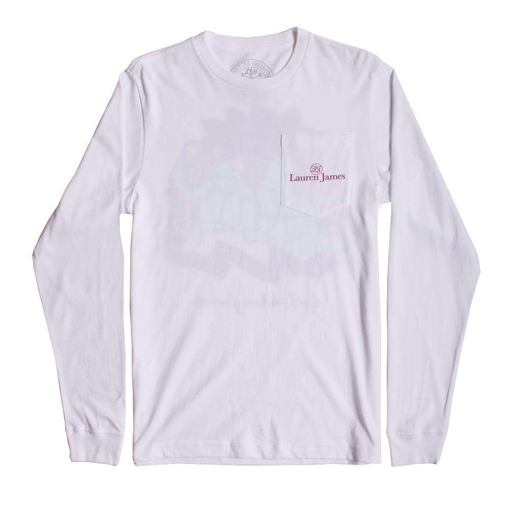 Sweet Southern Belles Long Sleeve Tee in White by Lauren James - Country Club Prep