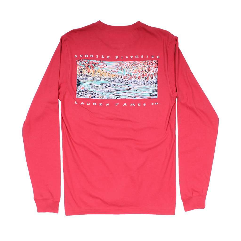 Riverside Long Sleeve Tee in Burnt Red by Lauren James - Country Club Prep