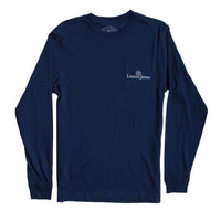 Seersucker Santa Long Sleeve Tee in Estate Blue by Lauren James - Country Club Prep