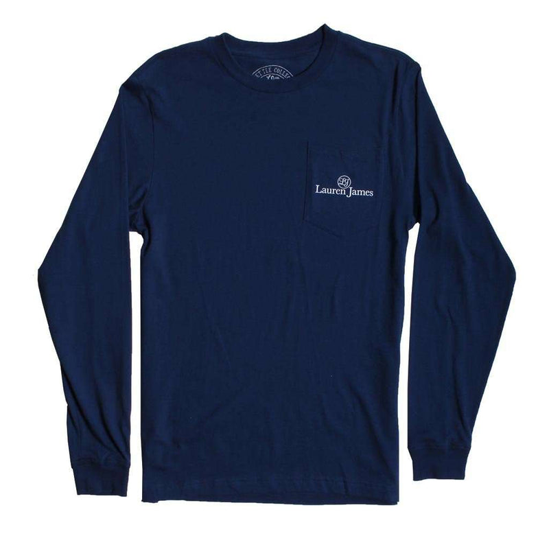 Lauren James Seersucker Santa Long Sleeve Tee in Estate Blue – Country ...