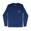 Seersucker Football Long Sleeve Tee in Estate Blue by Lauren James - Country Club Prep